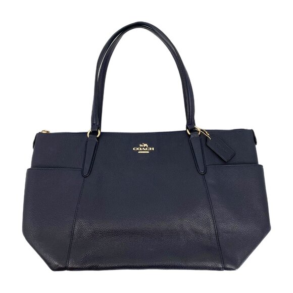 Coach Blue Leather Tote Bag | Stylish Everyday Essential - Picture 1 of 9